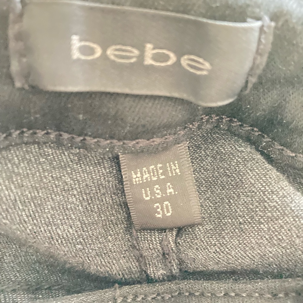 Bootcut Jeans Bebe Black jeans mid rise stretchy jr bootcut jeans 31-32 - Picture 7 of 7